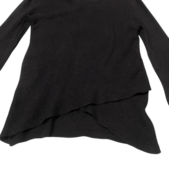 Cullen Cashmere Black Asymmetrical Bottom‎ Pullover Cashmere Sweater Size M - Picture 14 of 16